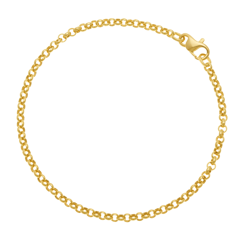 Bracelet en or jaune maille jaseron