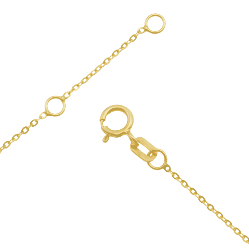Bracelet en or jaune et oxydes de zirconium briolette