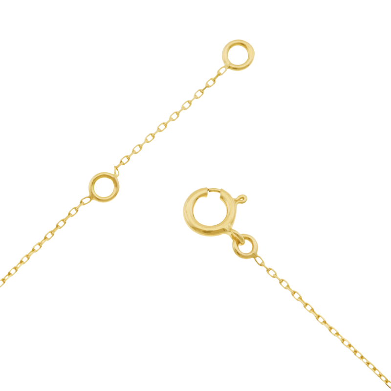 Bracelet en or jaune et laque, lotus 