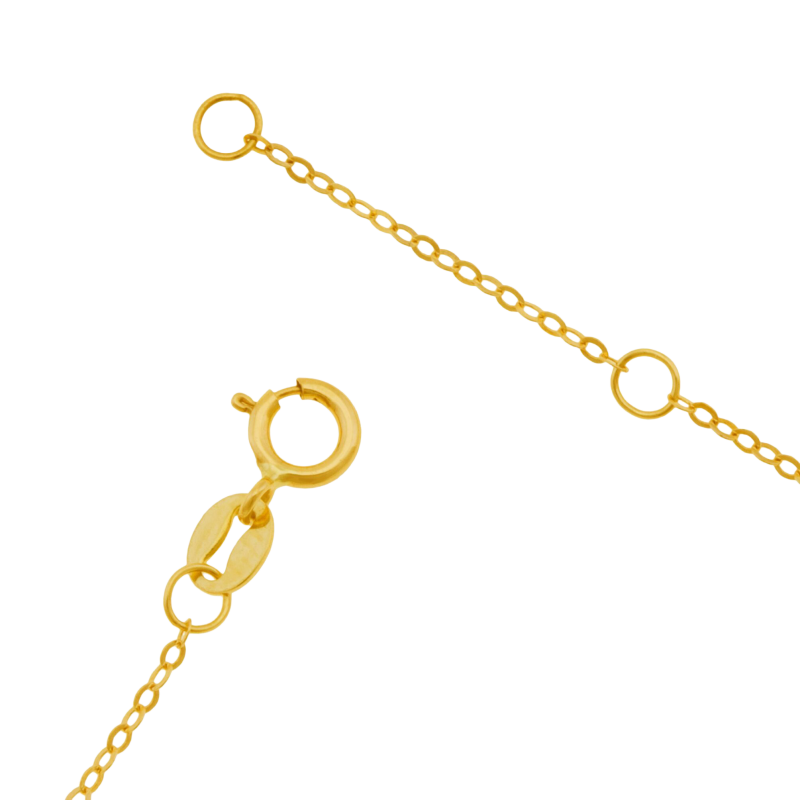 Bracelet en or jaune et oxydes de zirconium