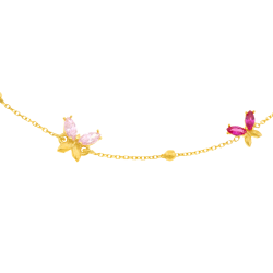 Bracelet en or jaune et oxydes de zirconium