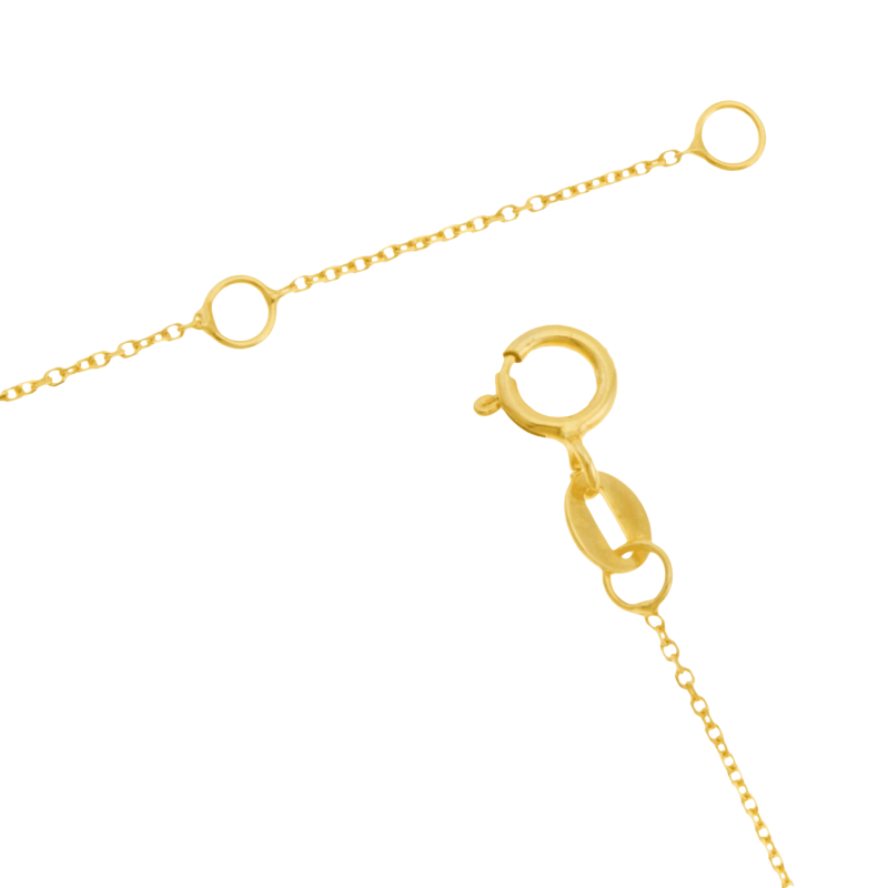 Bracelet en or jaune et oxydes de zirconium