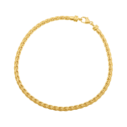 Bracelet en or jaune, maille palmier plat