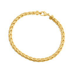 Bracelet en or jaune, maille palmier 4mm