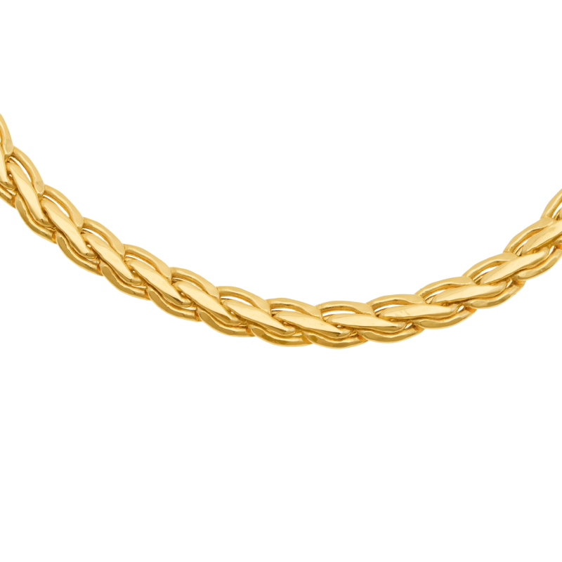 Bracelet en or jaune, maille palmier 4mm