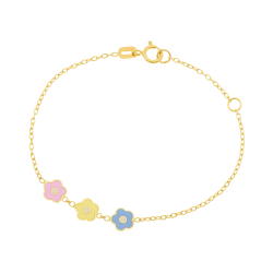 Bracelet en or jaune et laque