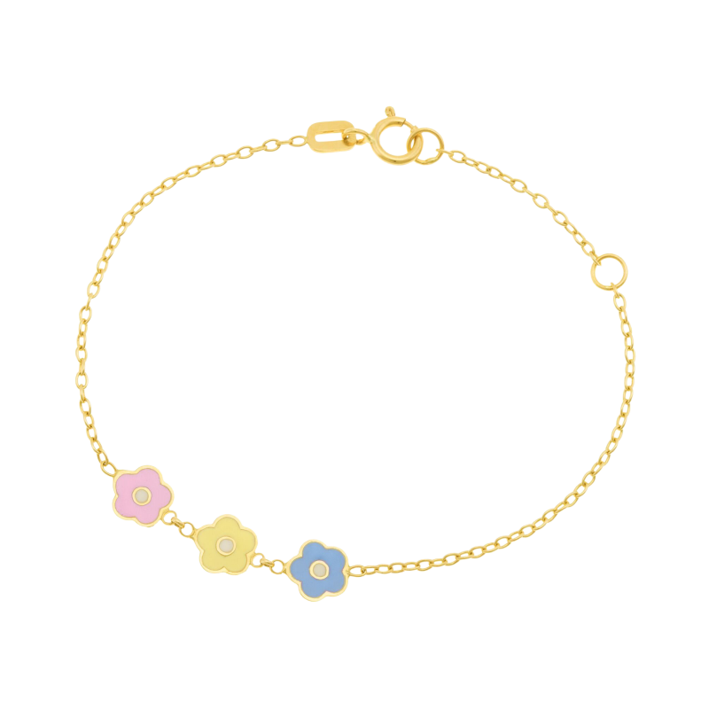Bracelet en or jaune et laque