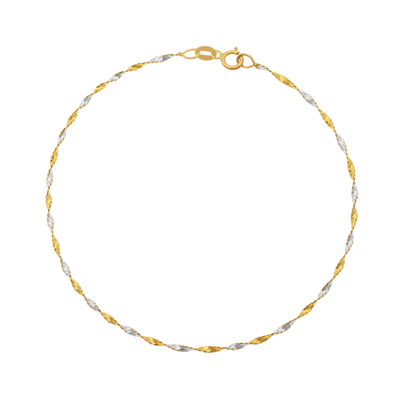 Bracelet en or jaune et rhodié