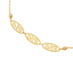 Bracelet en or jaune, maille filigrane