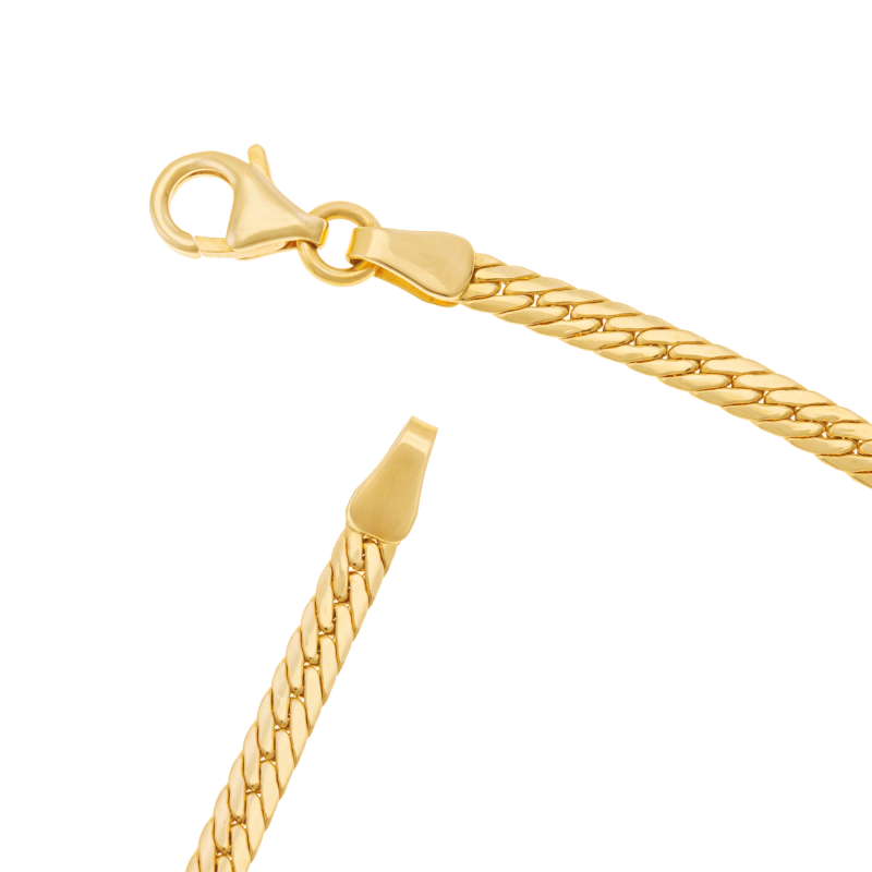 Bracelet en or jaune, maille anglaise 2.8mm