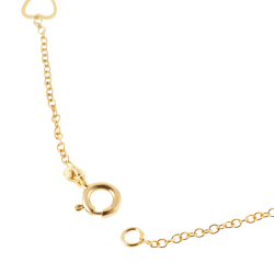 Bracelet en or jaune coeurs