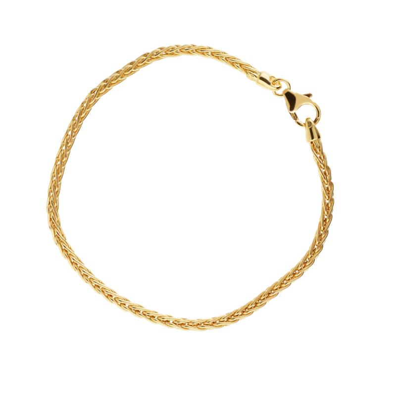 Bracelet en or jaune, maille palmier