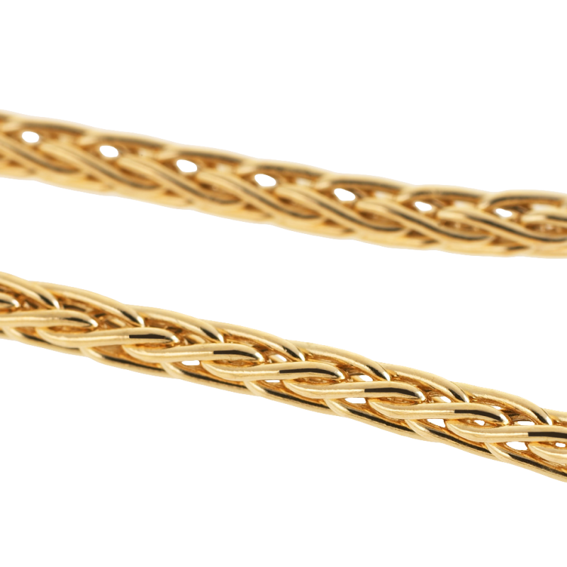 Bracelet en or jaune, maille palmier
