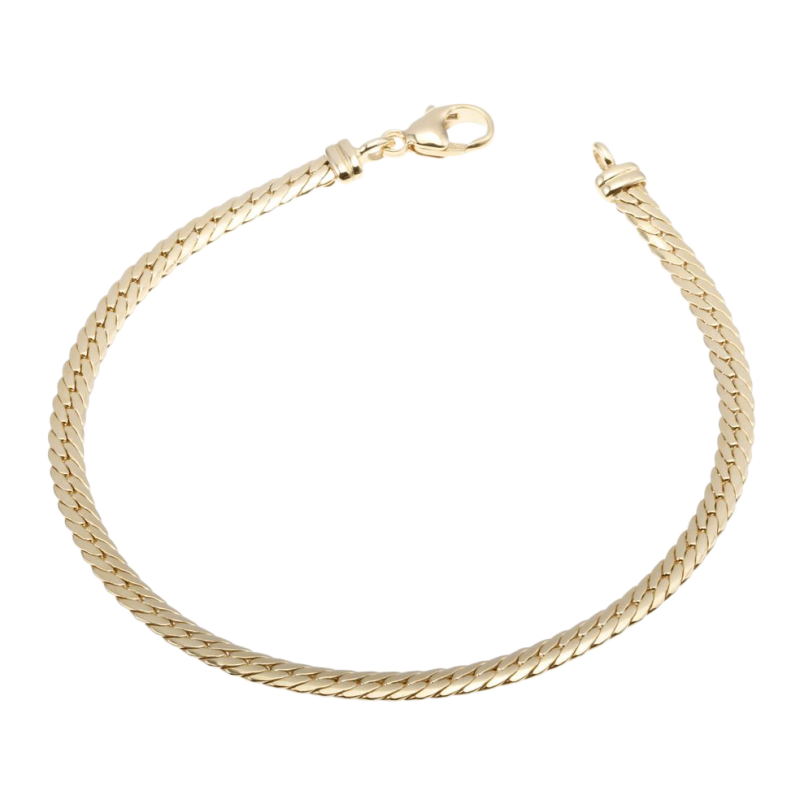 Bracelet en or jaune, maille anglaise 3,6 mm