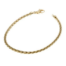 Bracelet en or jaune, maille palmier 3 mm