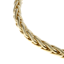 Bracelet en or jaune, maille palmier 3 mm
