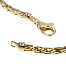 Bracelet en or jaune, maille palmier 3 mm