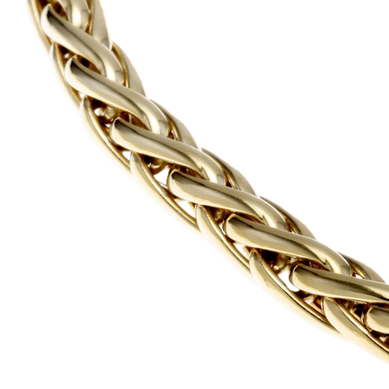 Bracelet en or jaune,  maille palmier 4 mm
