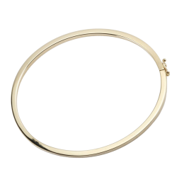 Bracelet jonc ouvrant fil carré en or jaune