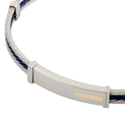 Bracelet en or jaune et acier
