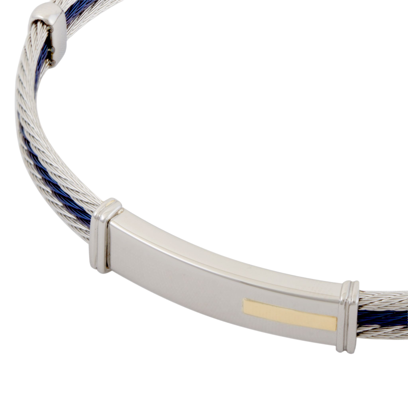 Bracelet en or jaune et acier