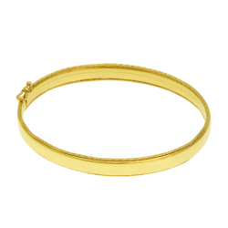 Bracelet jonc ovale en or jaune