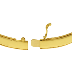 Bracelet jonc ovale en or jaune