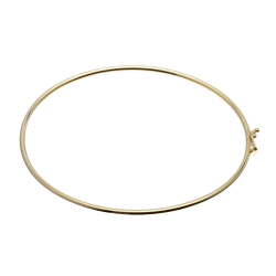 Bracelet jonc en or jaune, flexible et ouvrant, fil 2 mm
