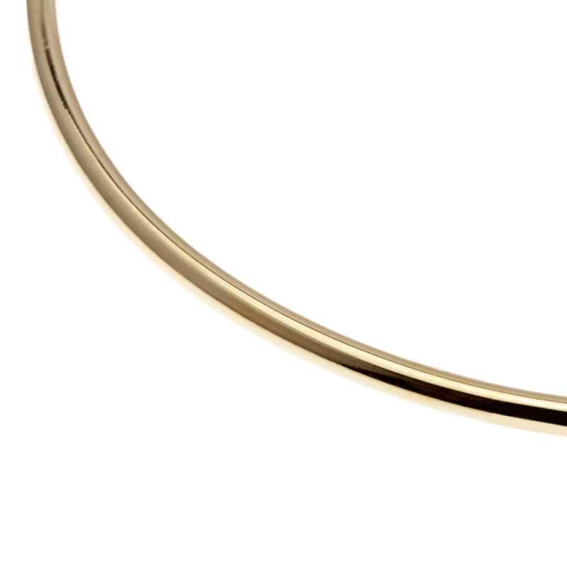 Bracelet jonc en or jaune, flexible et ouvrant, fil 2 mm