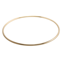 Bracelet jonc en or jaune, fil rond 2 mm