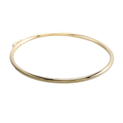 Bracelet jonc en or jaune flexible, fil 3 mm