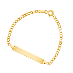 Bracelet identité en or jaune
