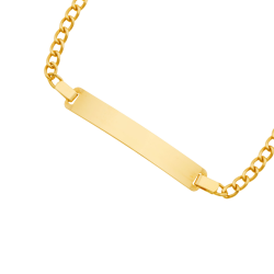 Bracelet identité en or jaune