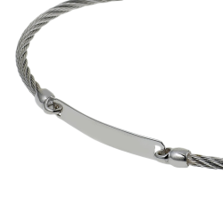 Bracelet identité câble acier et or jaune