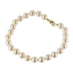 Bracelet en or jaune et perles de culture