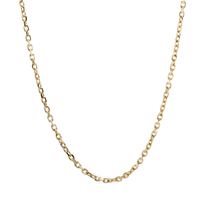Chaîne en or jaune, maille forçat