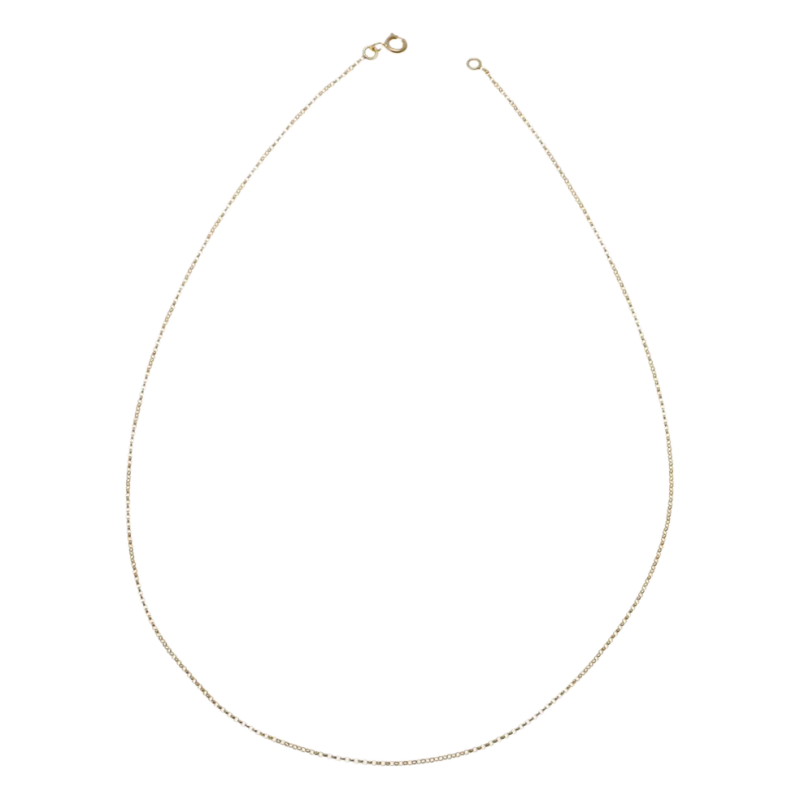 Chaîne en or jaune, maille forçat