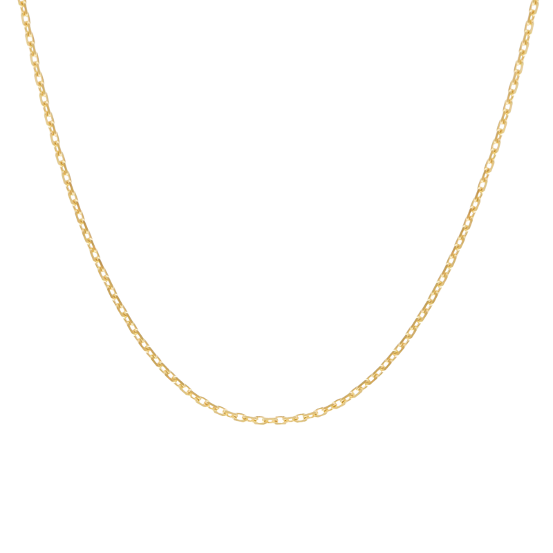 Chaîne en or jaune, maille forçat