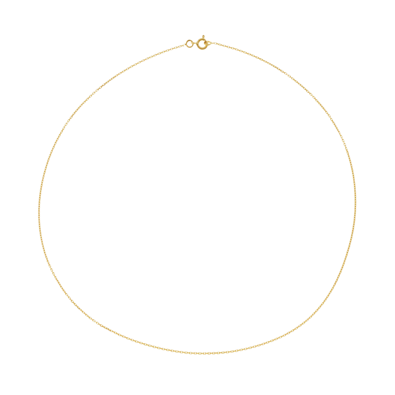 Chaîne en or jaune, maille forçat