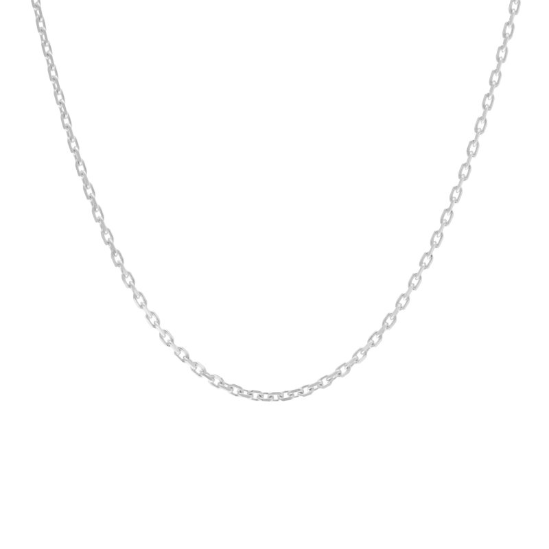 Chaîne en or gris, maille forçat
