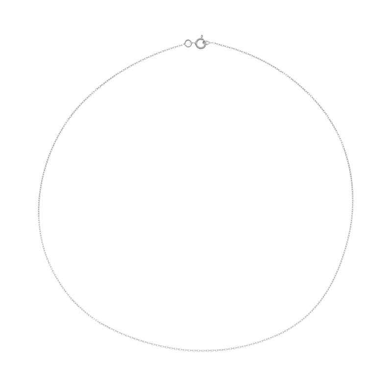 Chaîne en or gris, maille forçat
