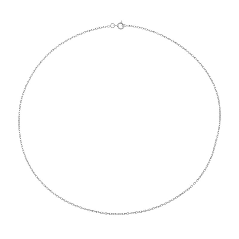 Chaîne en or gris, maille forçat