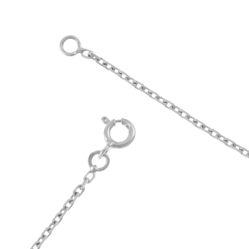 Chaîne en or gris, maille forçat