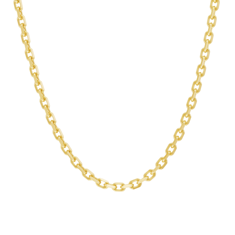 Chaîne en or jaune, maille forçat