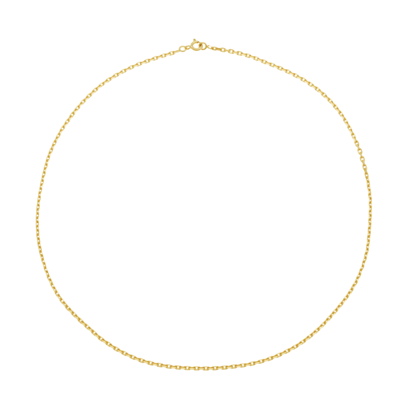 Chaîne en or jaune, maille forçat