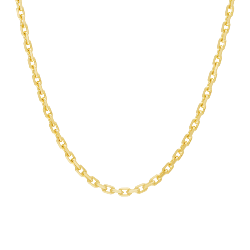 Chaîne en or jaune, maille forçat