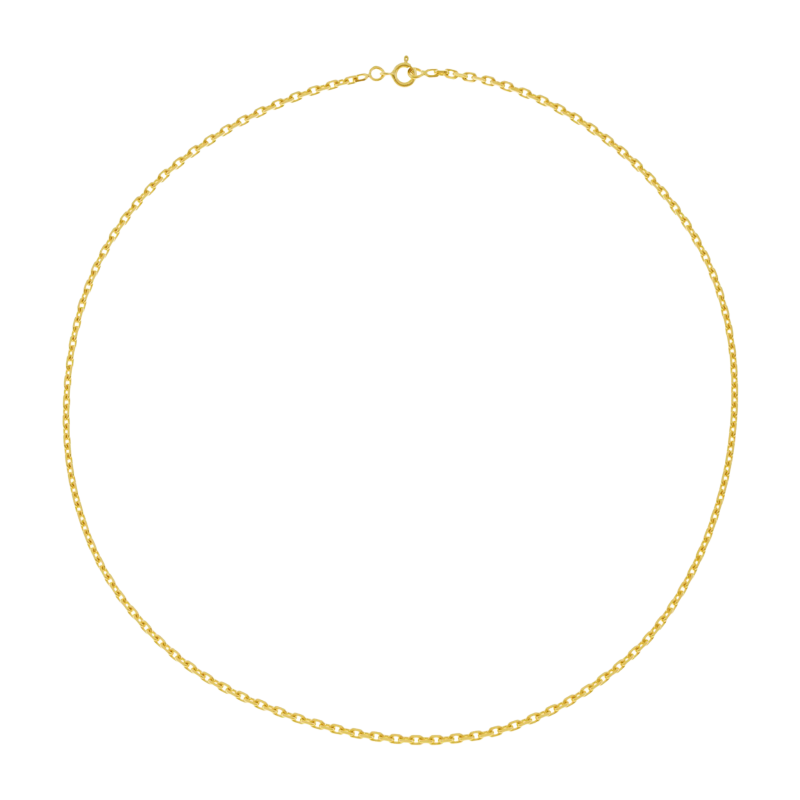 Chaîne en or jaune, maille forçat