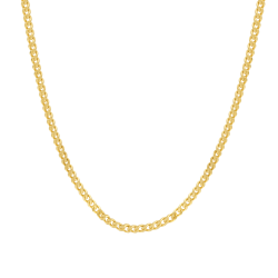 Chaine en or jaune, maille gourmette