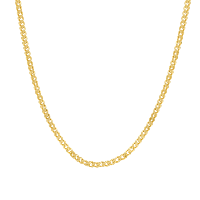 Chaine en or jaune, maille gourmette