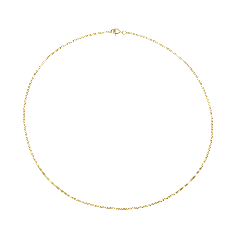 Chaine en or jaune, maille gourmette
